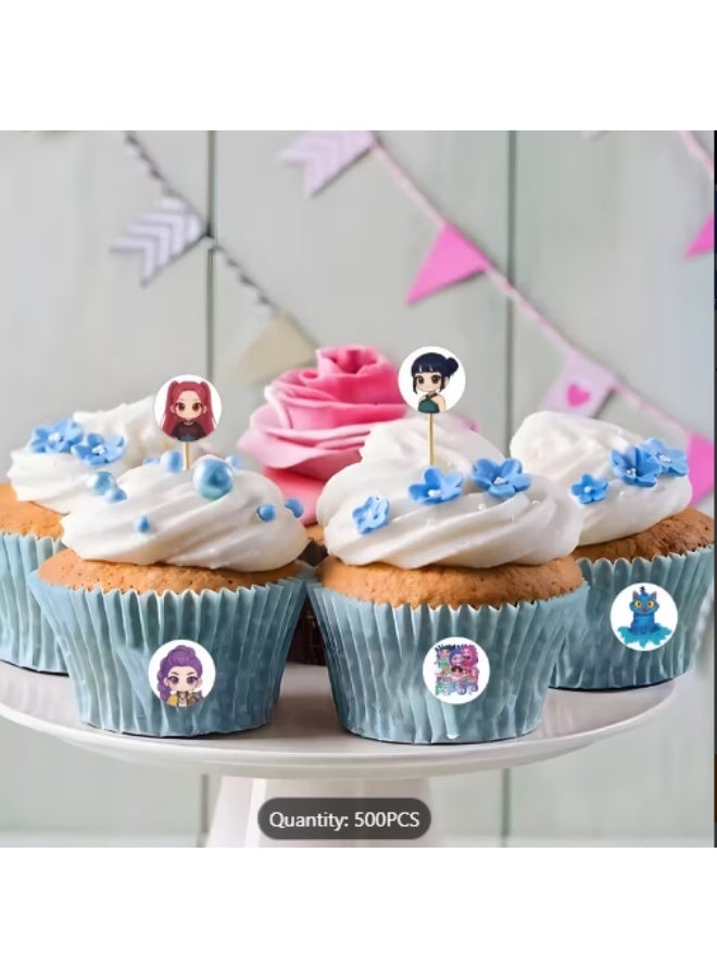 كيبوب ٥٠٠ قطعة من ملصقات صائد الشياطين الكورية، ملصقات متعددة الألوان، ملصقات مرحة مناسبة للتزلج على العجلات وركوب الدراجات، ملصقات وشعارات الدراجات، ورق مزخرف، تدوين الملاحظات، أجهزة الكمبيوتر المحمولة، مصدات السيارات، زجاجات المياه، أجهزة الكمبيوتر، سجلات القصاصات، الخوذات، ملصقات السيارات - Image 5